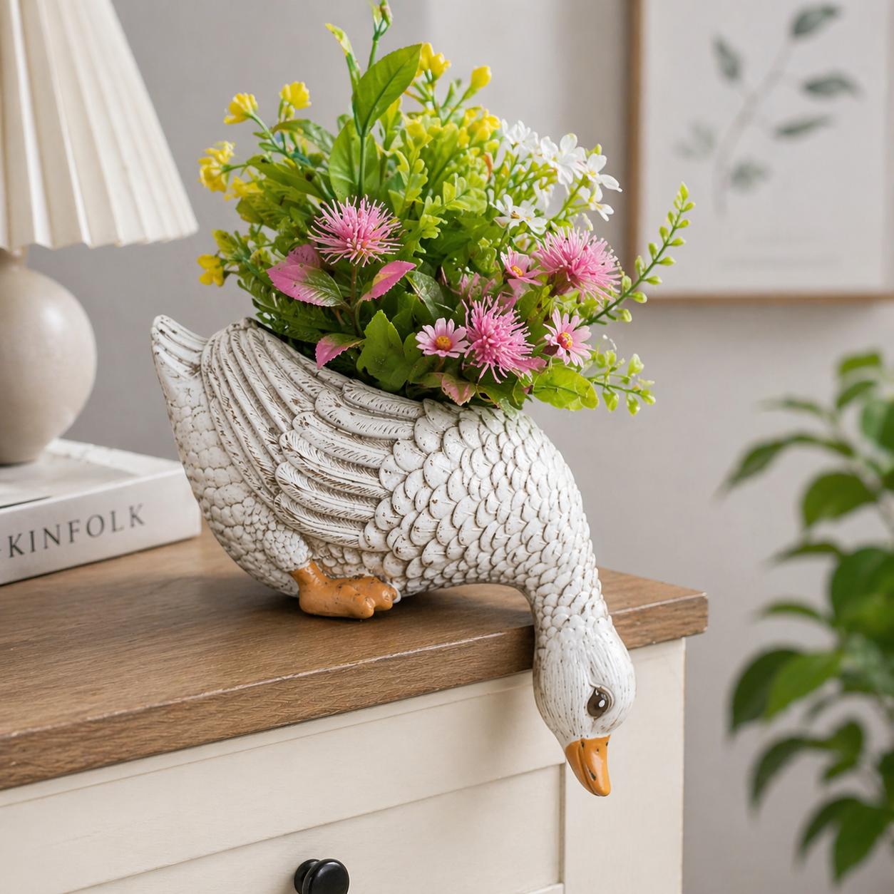 Realistic Animal Planter Decor For Outdoor Garden Or Balcony Display