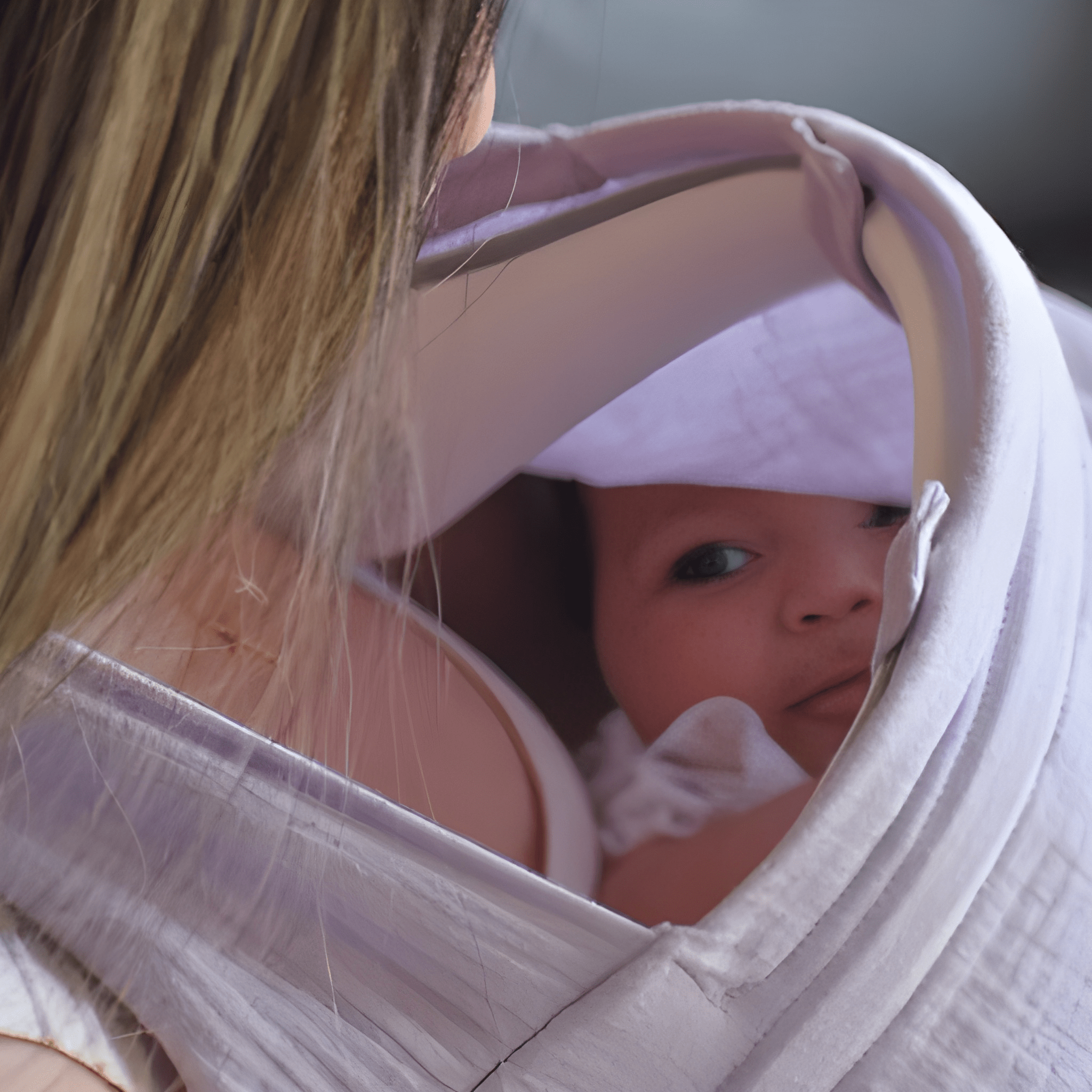 Nursing Cover With Built In Fan And Noise Cooling Design