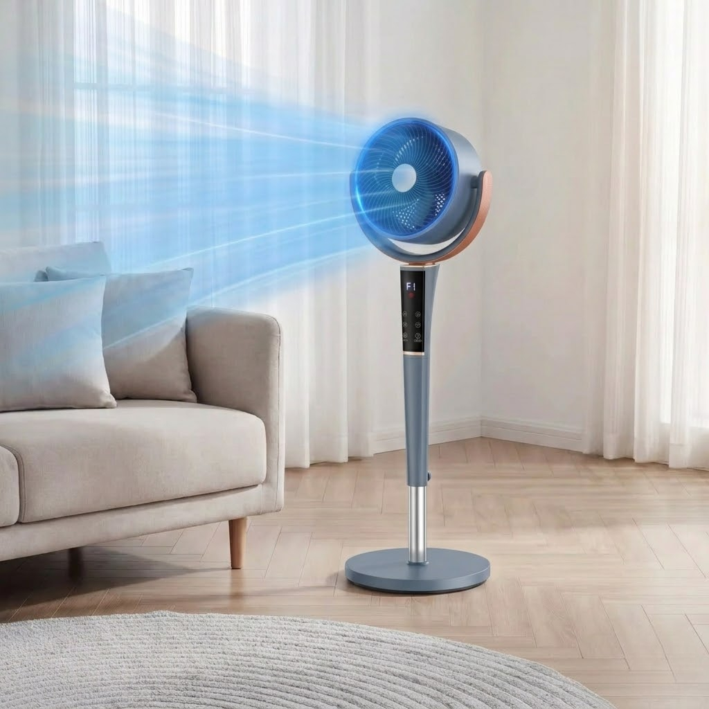 Portable LED Light Bedroom Pedestal Fan With Remote
