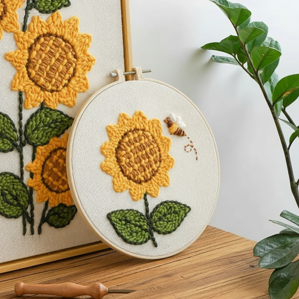 Punch Needle Textile Wall Art Set