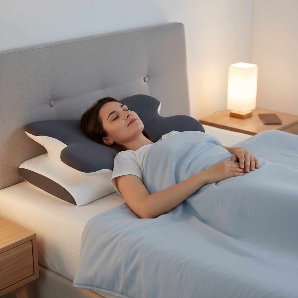 Ergonomic Memory Foam Contour Pillow
