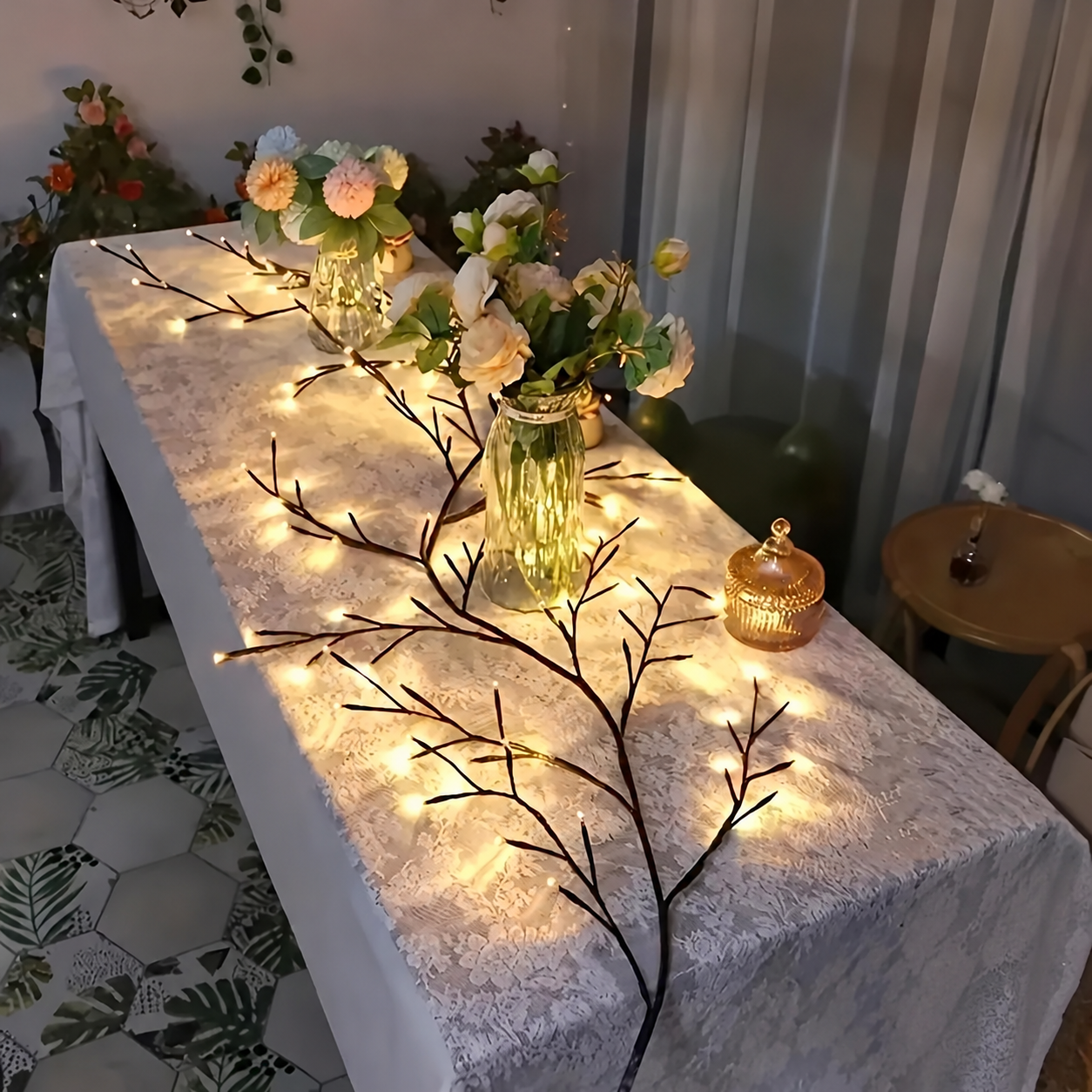 USB Powered Bendable LED Vine Lights With Multiple Modes For Christmas Decor