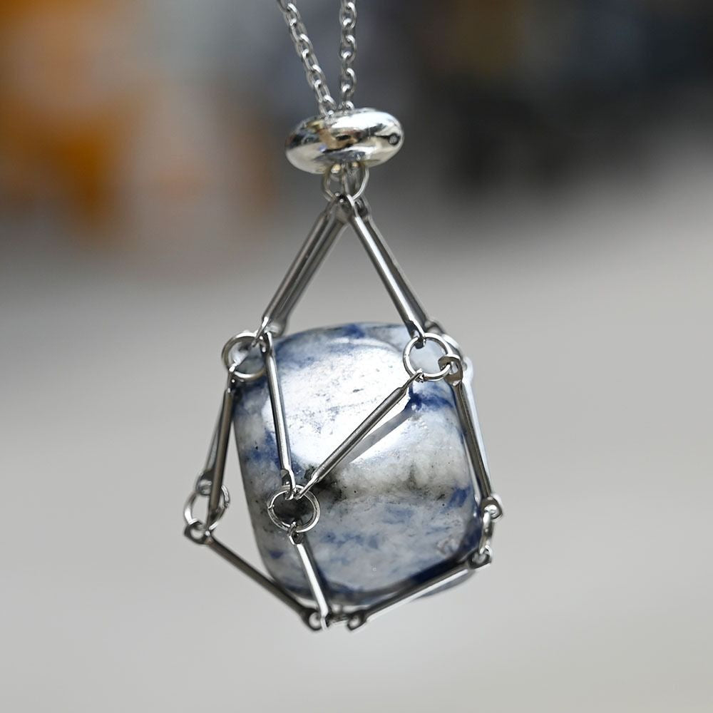 Crystal Stone Holder Necklace - Grafton Collection