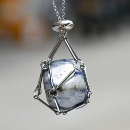 Crystal Stone Holder Necklace - Grafton Collection