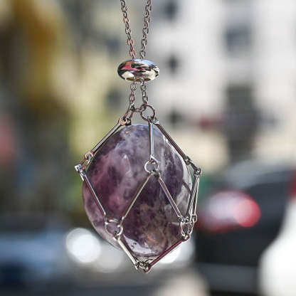Crystal Stone Holder Necklace - Grafton Collection