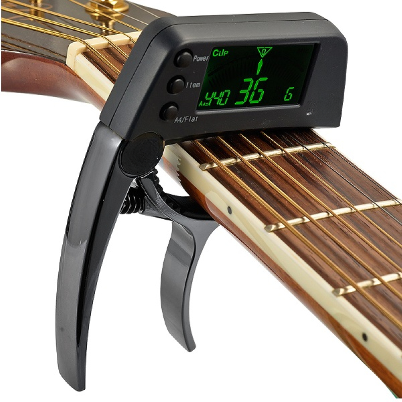 Dual Use Guitar Capo Tuner With LCD Display - Grafton Collection