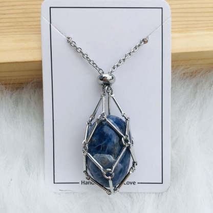 Crystal Stone Holder Necklace - Grafton Collection