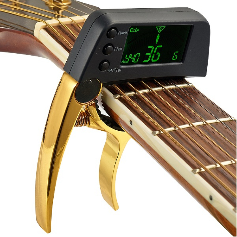 Dual Use Guitar Capo Tuner With LCD Display - Grafton Collection