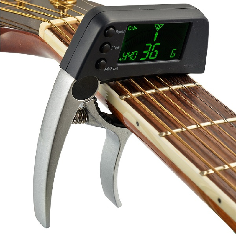 Dual Use Guitar Capo Tuner With LCD Display - Grafton Collection