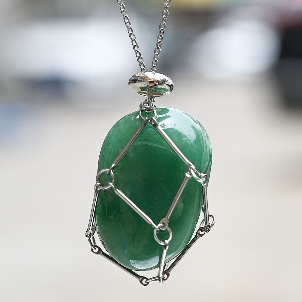 Crystal Stone Holder Necklace - Grafton Collection