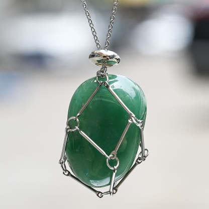 Crystal Stone Holder Necklace - Grafton Collection