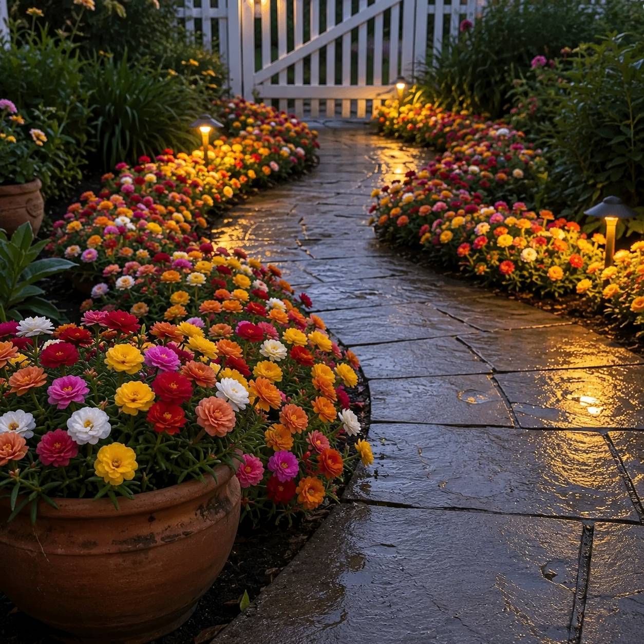 Pack Of 10000 Vibrant Mixed Colors Double Flowered Portulaca Moss Rose Seeds