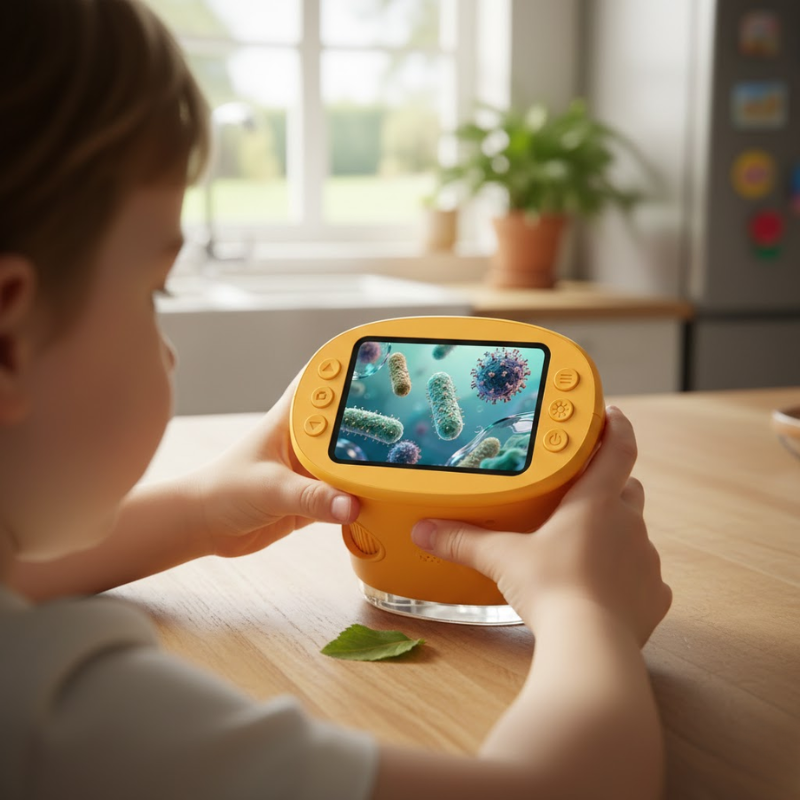 Mini Digital Pocket Microscope For Kids With 1000x Zoom Display