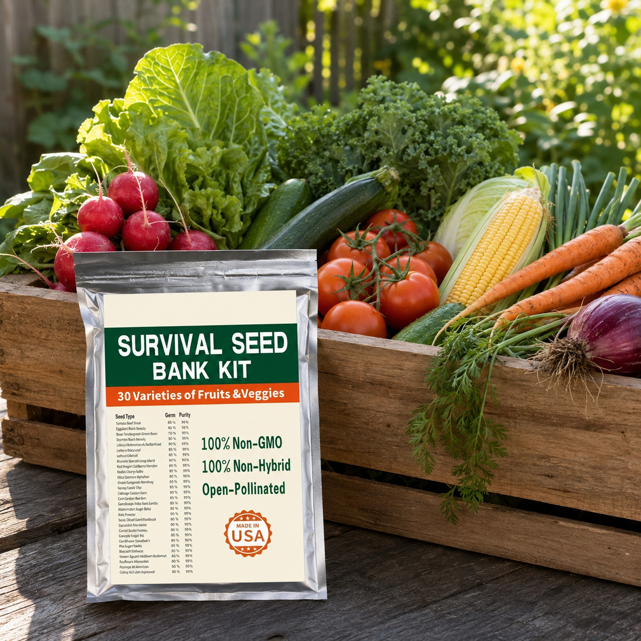 Non Gmo 30 Varieties Heirloom Vegetables Garden Seeds