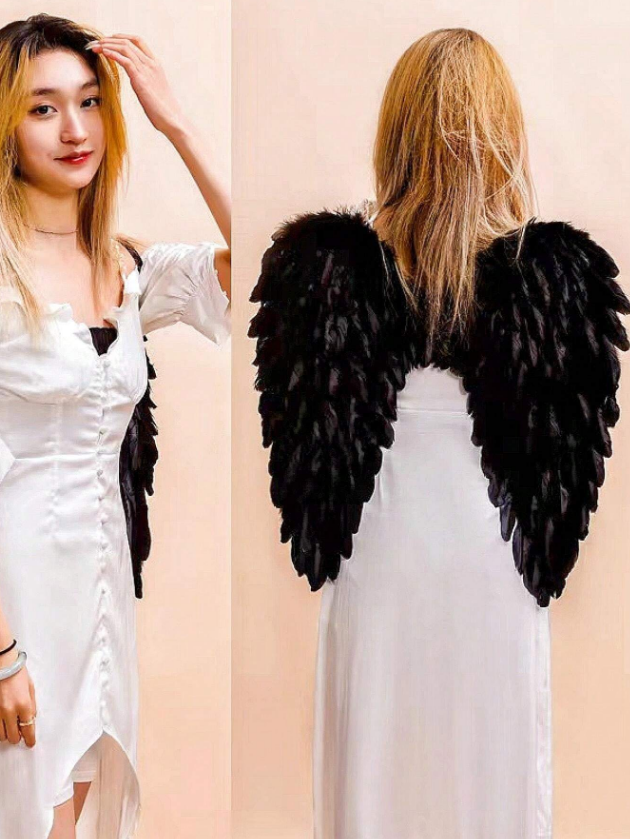 Realistic Angel Wings Costume – Halloween Party Decoration, Dress-Up, Cosplay, and Stage Performance Props