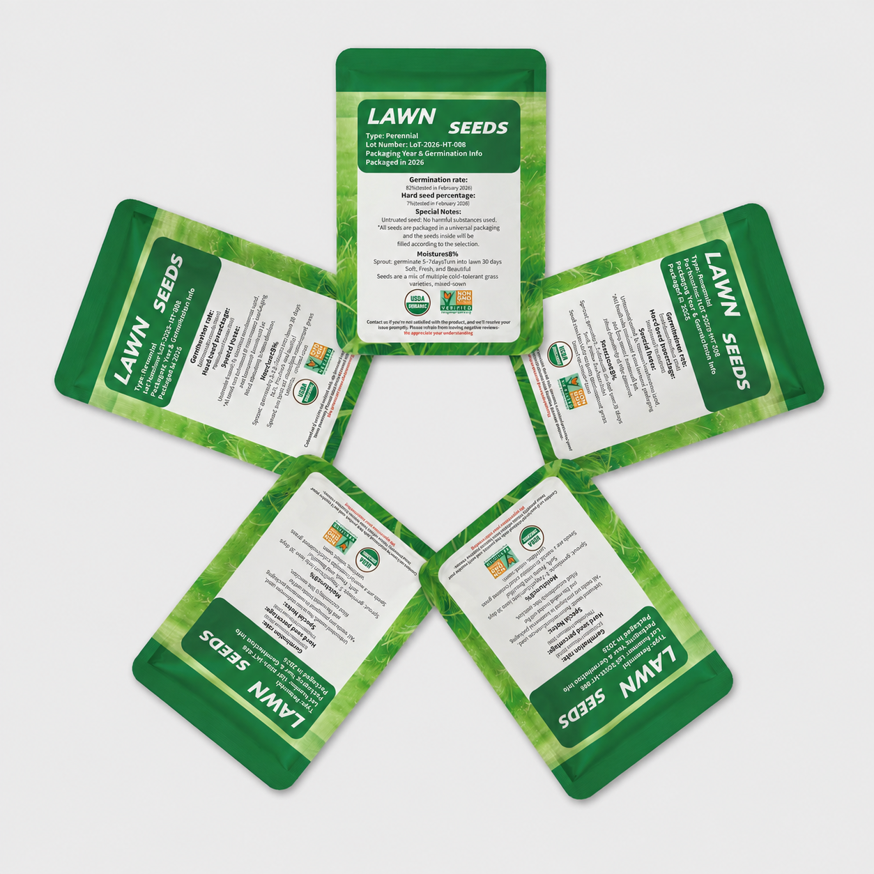 High Germination Shade Grass Seeds For Turf And Golf Courses