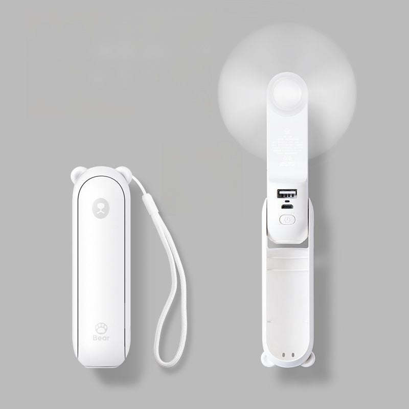 Rechargeable  Hand Held Small Pocket Fan With Power Bank - Grafton Collection