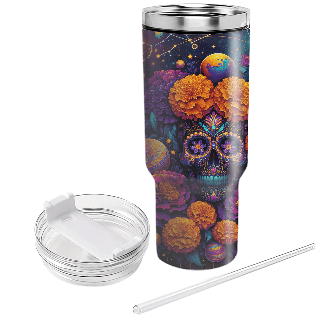 Cosmic Dia De Los Muertos Tumblers With Lids