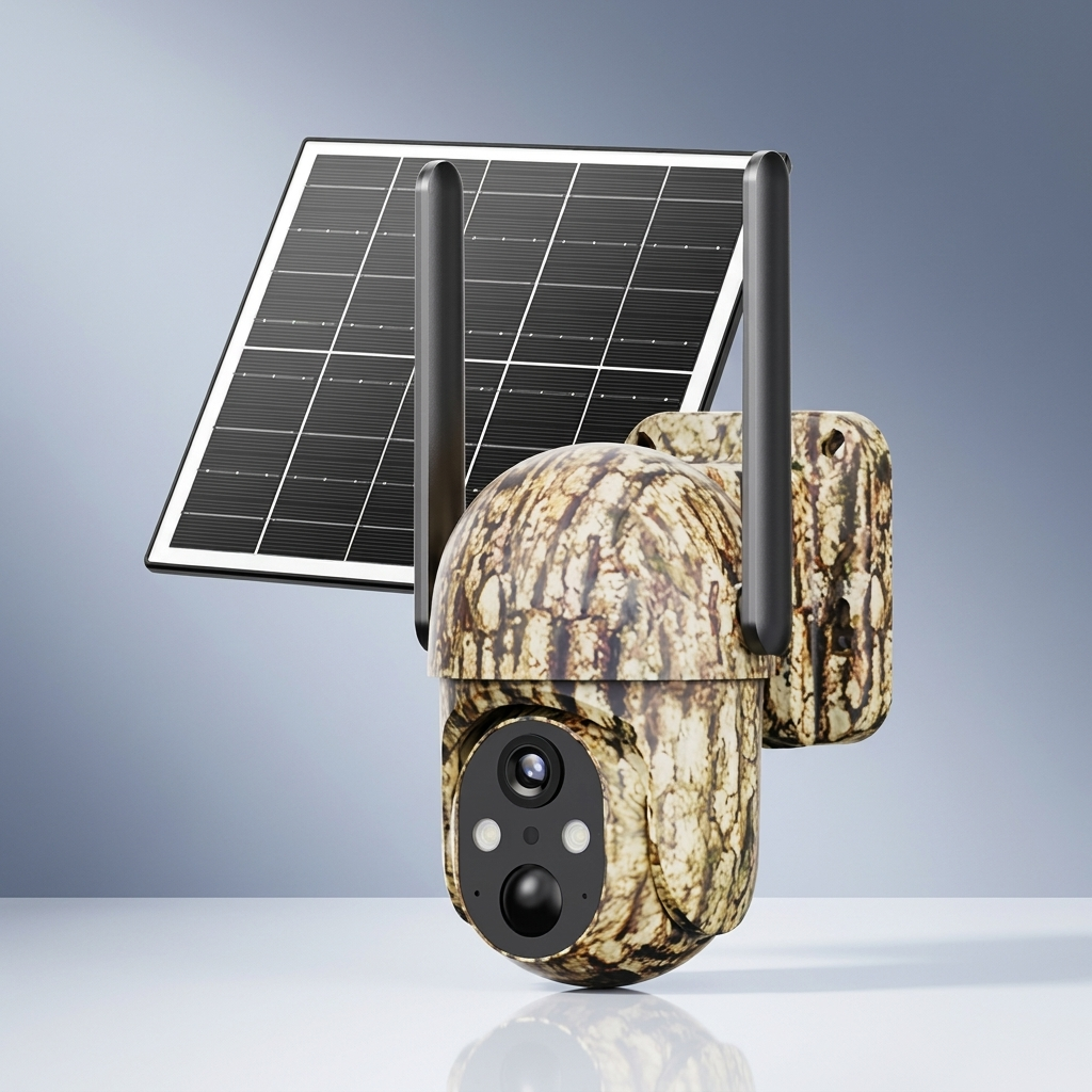 Solar Security Camera With 2K Night Vision And 360 Degree Viewing