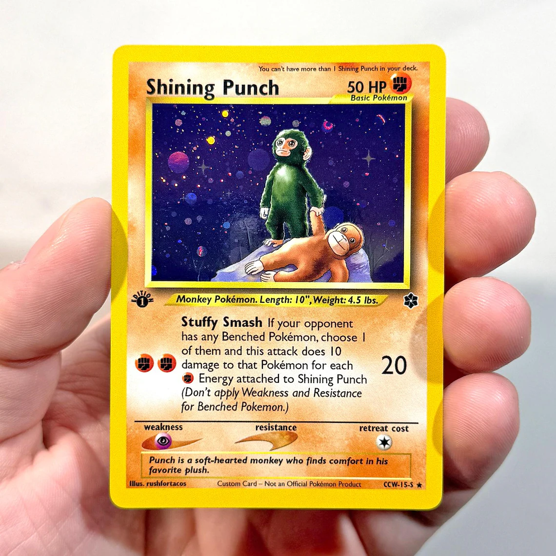 Punch Monkey Custom Holographic Trading Card