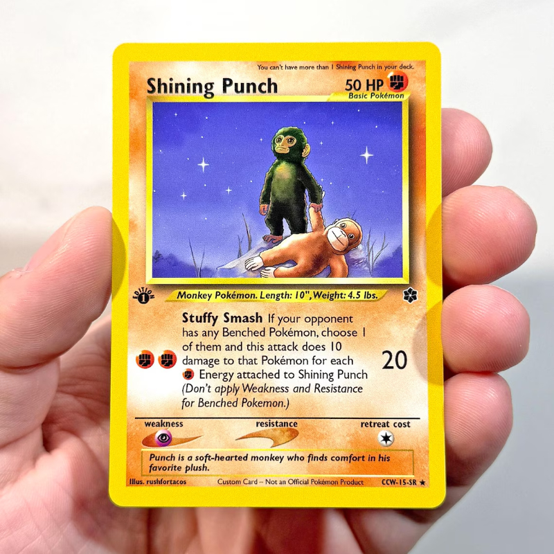 Punch Monkey Custom Holographic Trading Card