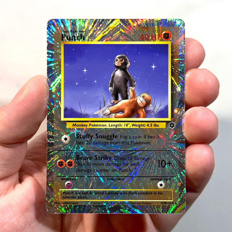 Punch Monkey Custom Holographic Trading Card