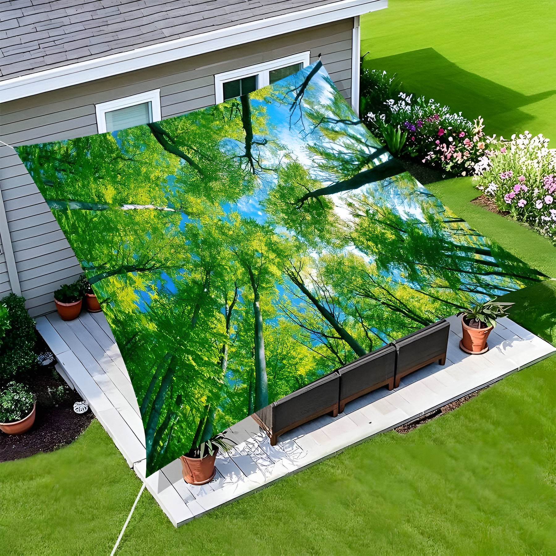 Lightweight Outdoor Sun Shade Canopy Tarp For Beach