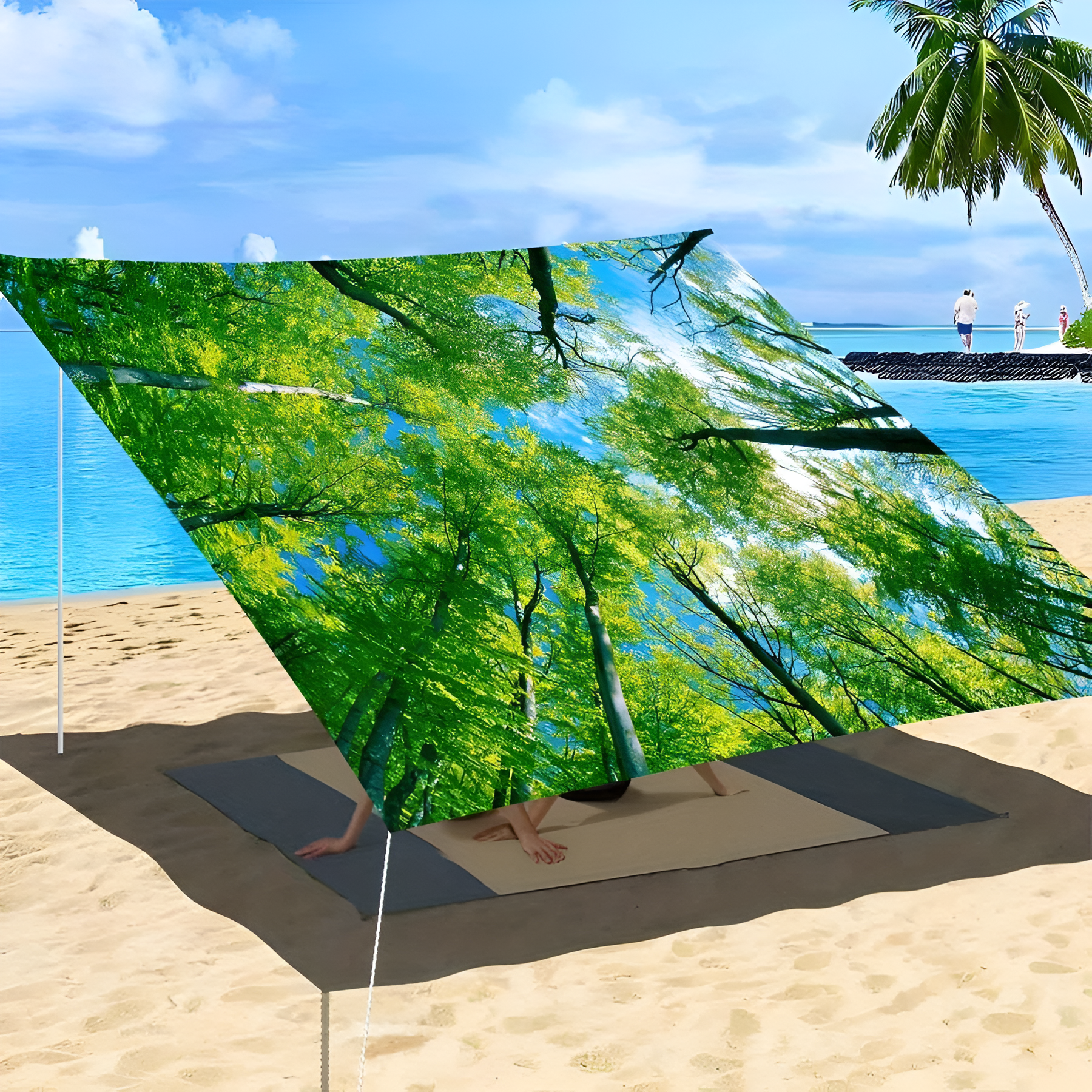 Lightweight Outdoor Sun Shade Canopy Tarp For Beach
