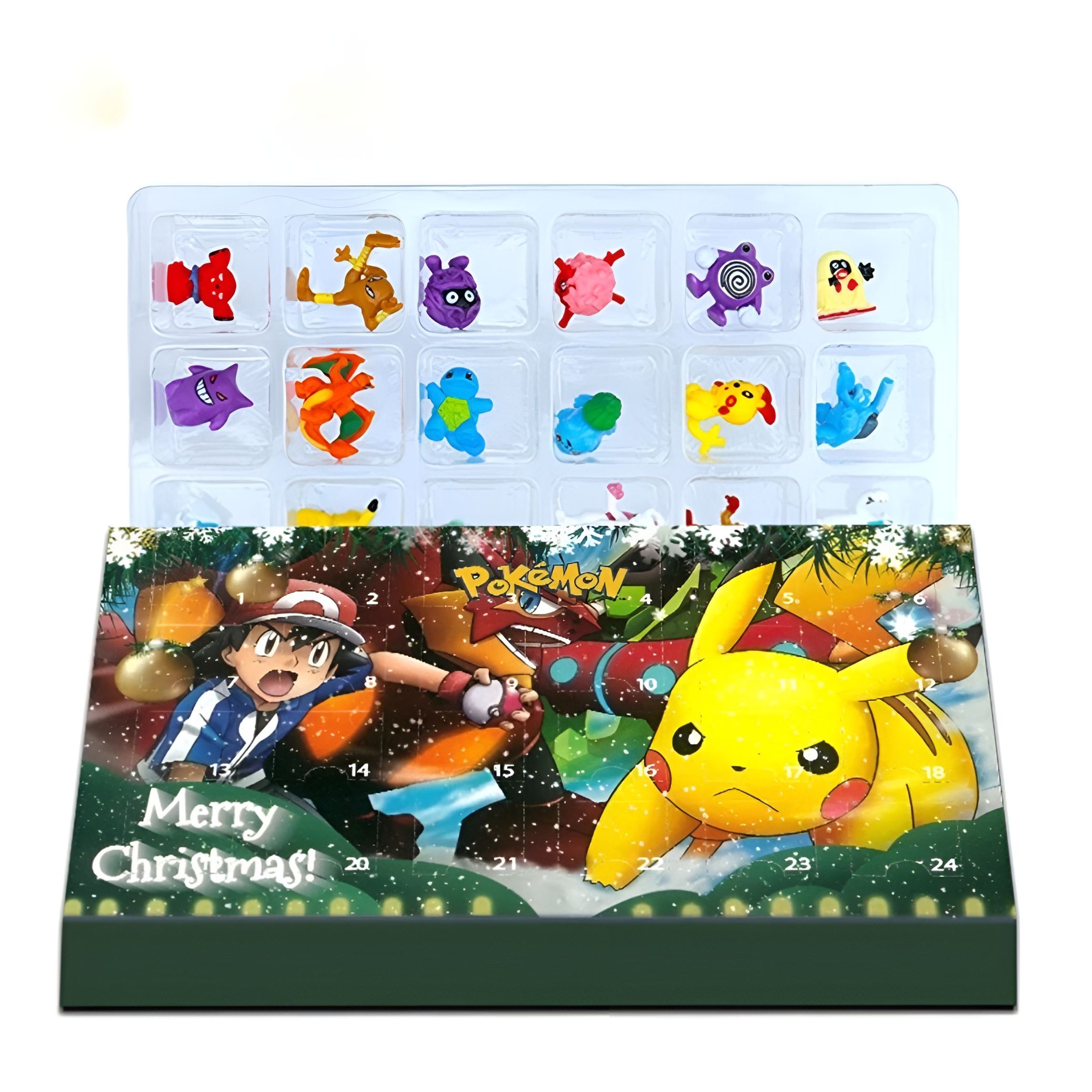 Christmas Advent Calendar With Surprise Toy Anime Figures For Kids