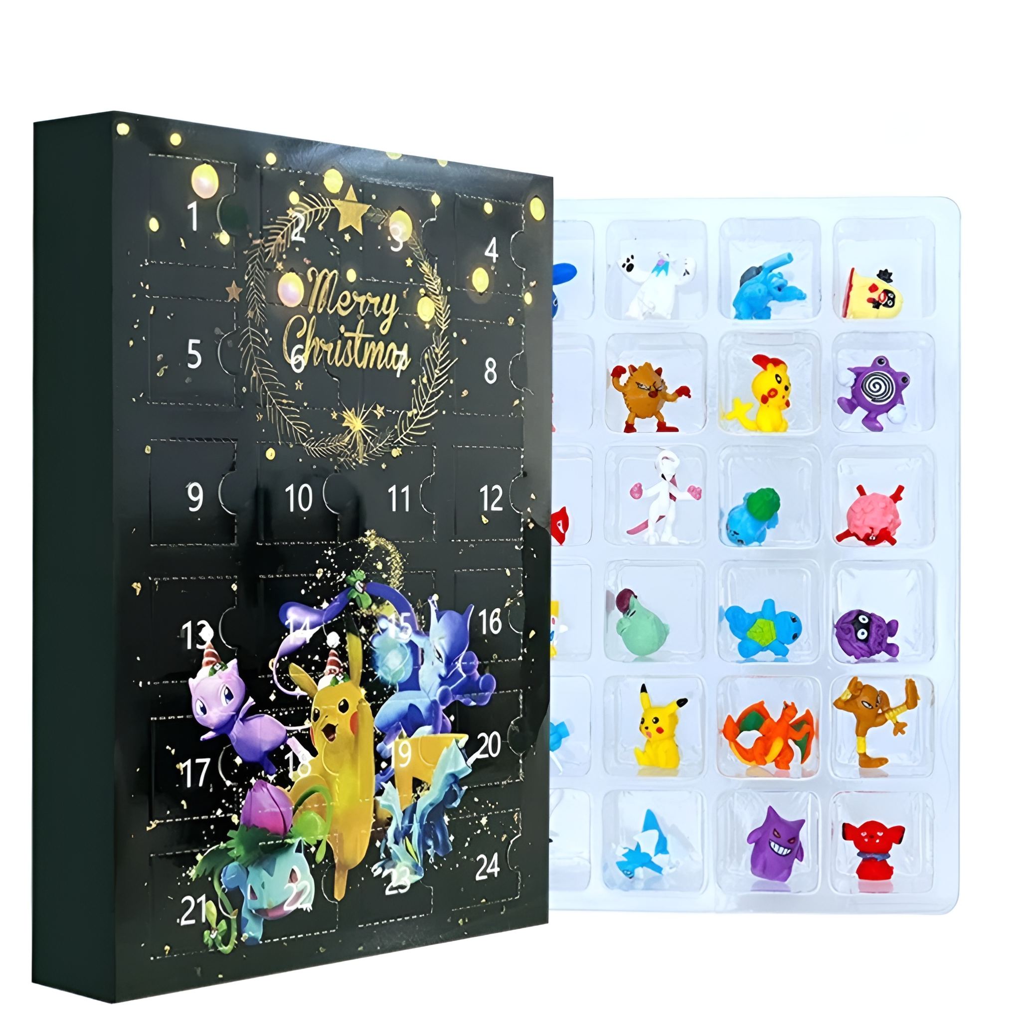 Christmas Advent Calendar With Surprise Toy Anime Figures For Kids