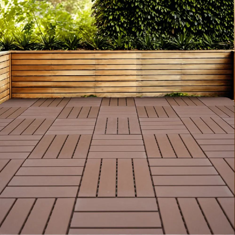  Interlocking Deck Tiles, Plastic Waterproof Outdoor Flooring For Patio, Pool, Backyard, Balcony – All-Weather