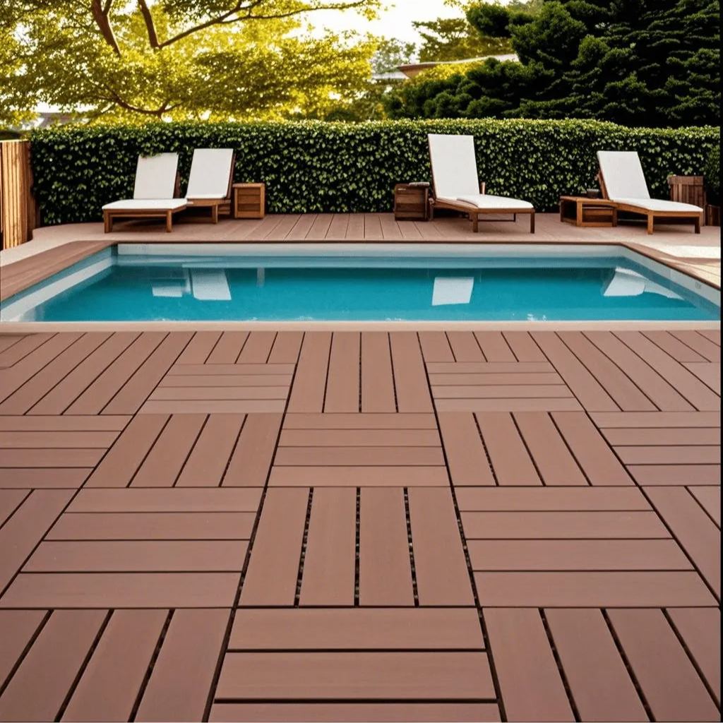  Interlocking Deck Tiles, Plastic Waterproof Outdoor Flooring For Patio, Pool, Backyard, Balcony – All-Weather