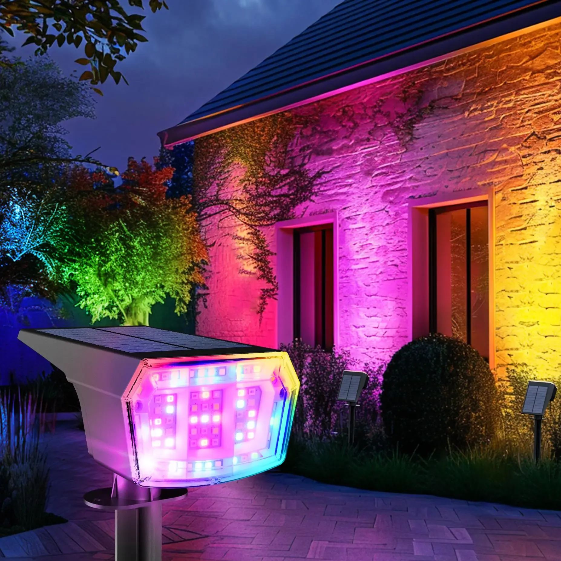 9 Lighting Solar LED Spot Lights For Outdoor 