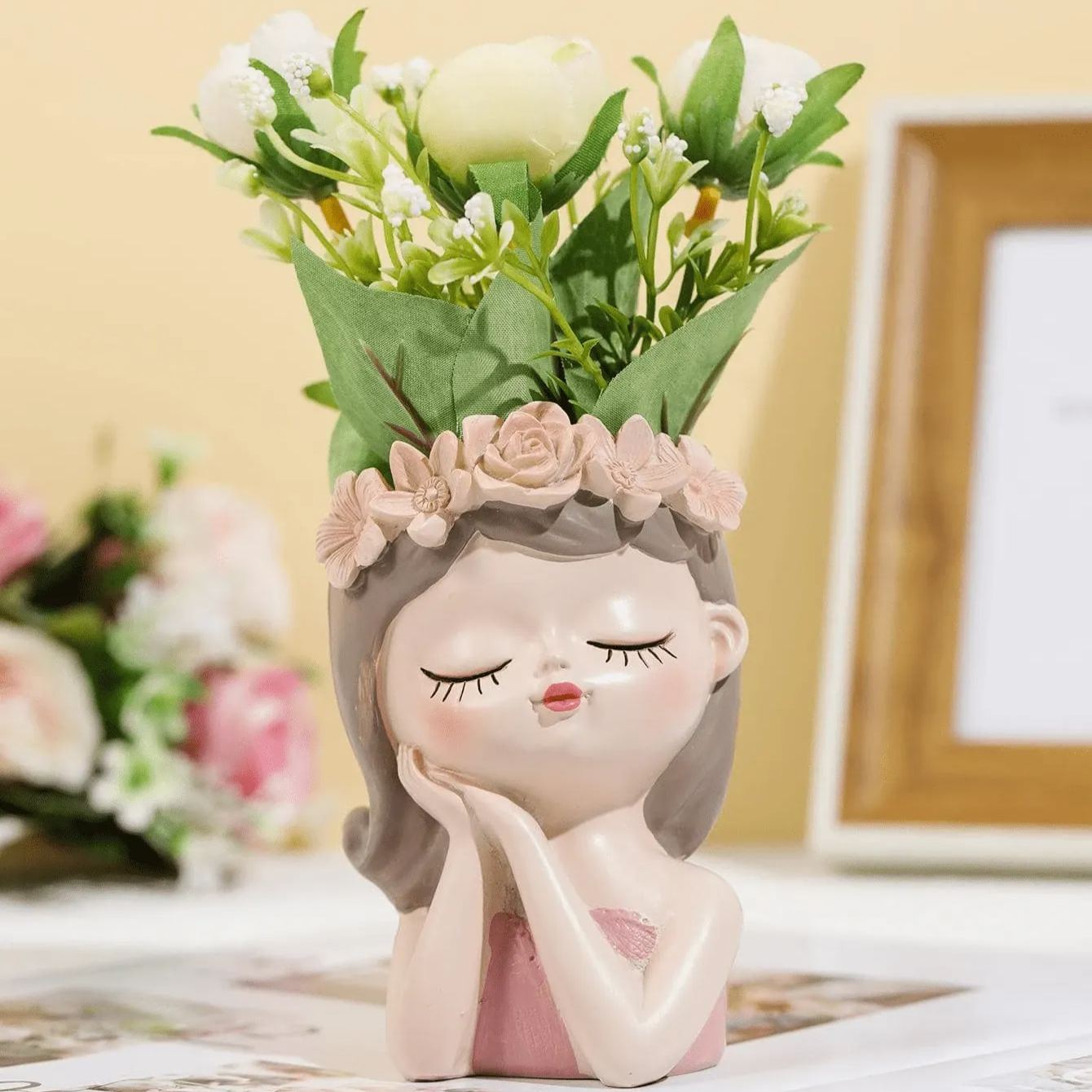 Creative Girl Shaped Flower Vase For Home Decor And Room Centerpiece