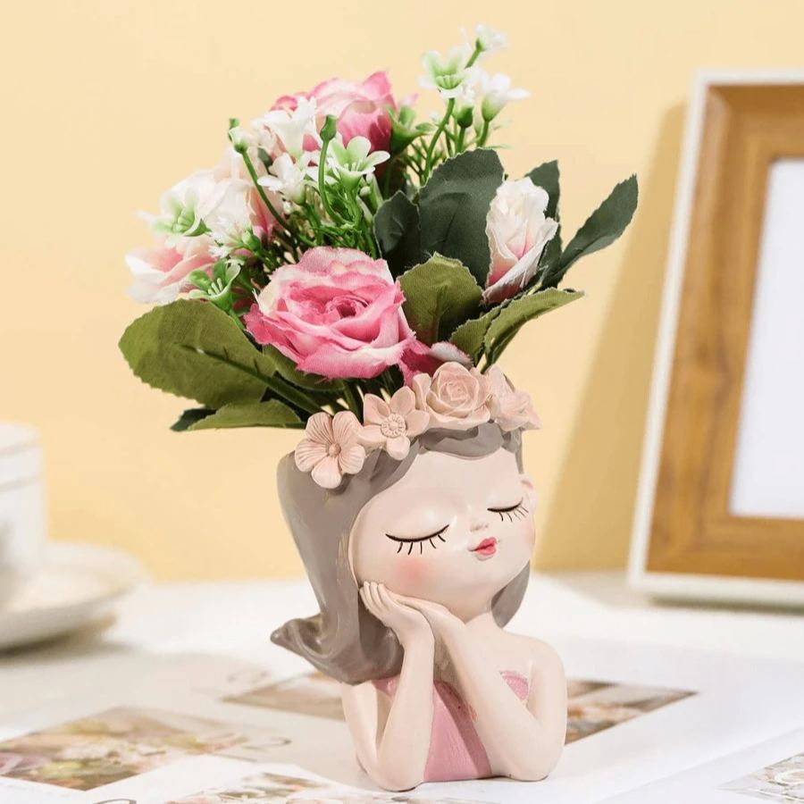 Creative Girl Shaped Flower Vase For Home Decor And Room Centerpiece