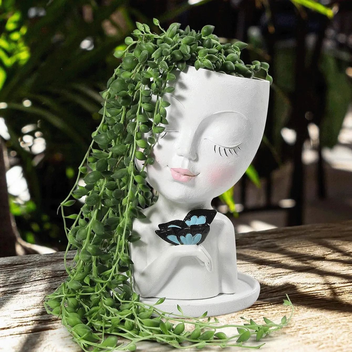 Planter Pot With Drainage Hole For Indoor Outdoor Decor