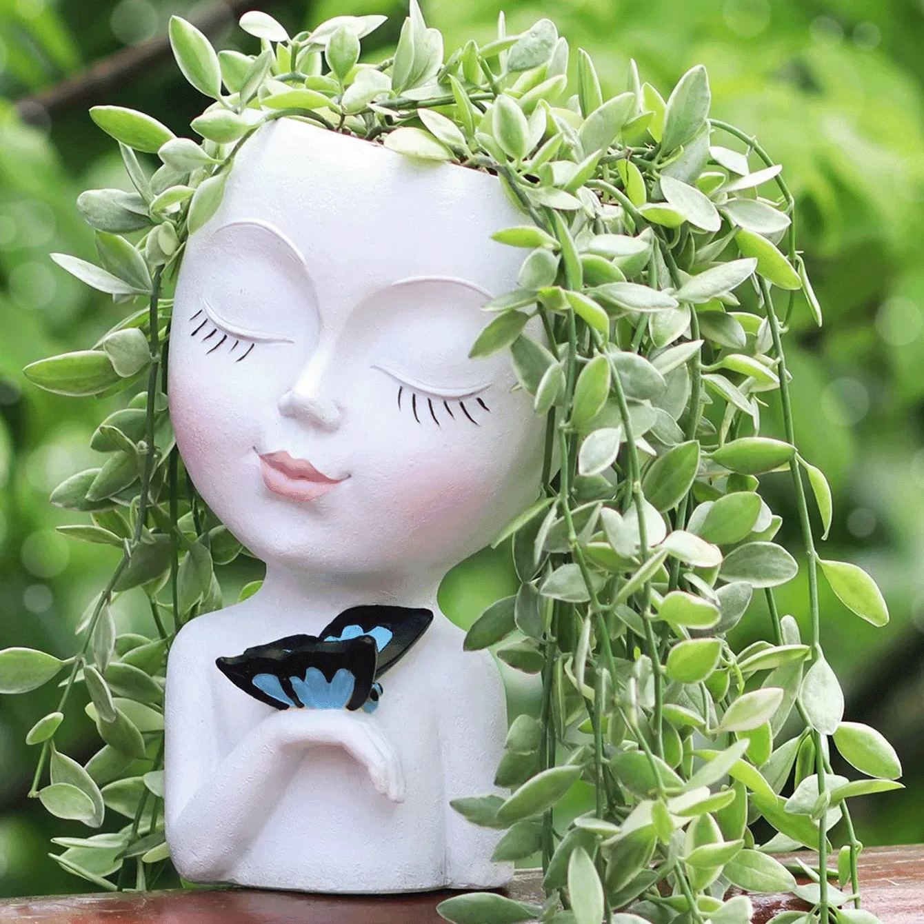 Planter Pot With Drainage Hole For Indoor Outdoor Decor