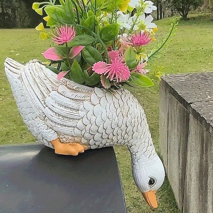 Realistic Animal Planter Decor For Outdoor Garden Or Balcony Display