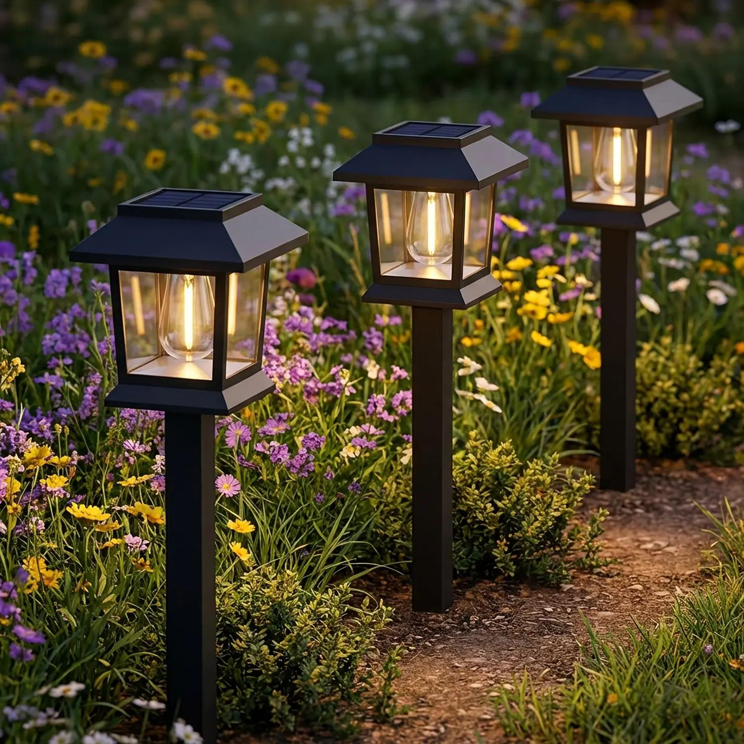 12 Piece Upgraded LED Solar Pathway Light