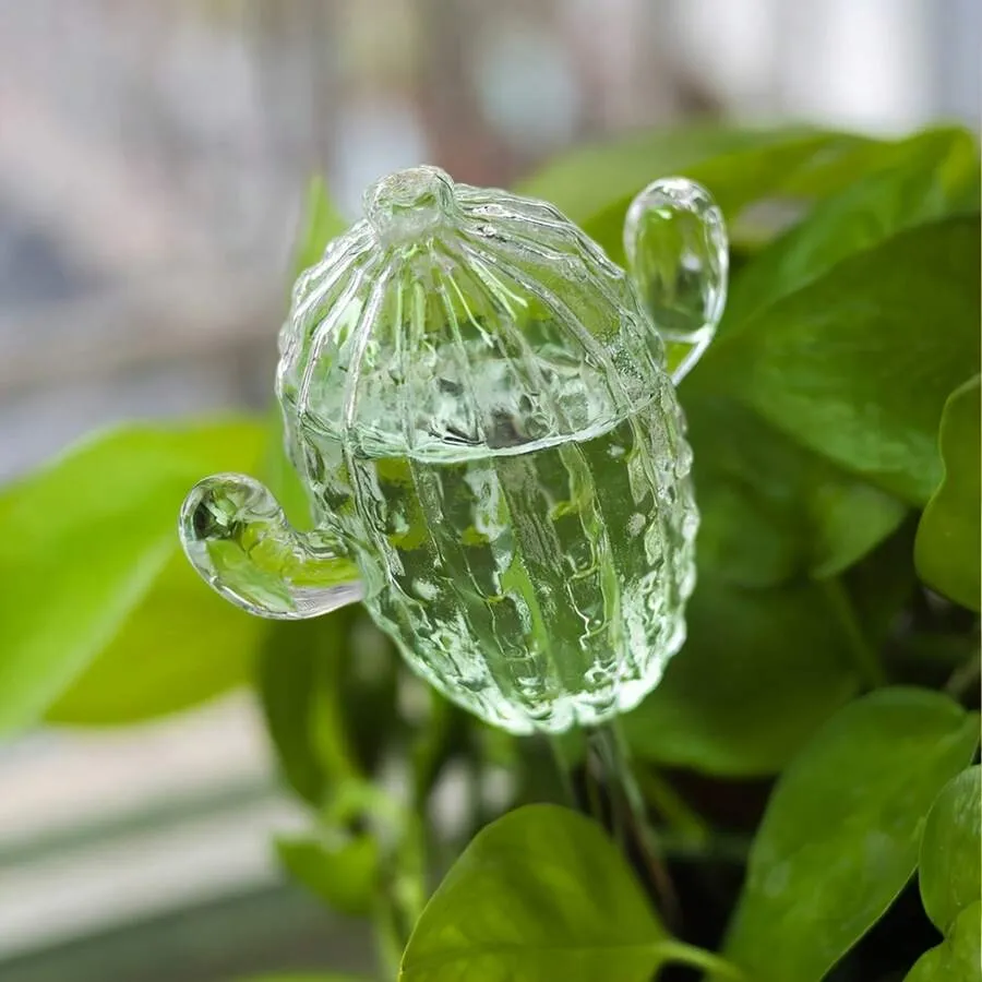Immortal Shaped Automatic Drip Irrigation System Cactus Theme Styling For Indoor Potted Plant Waterer