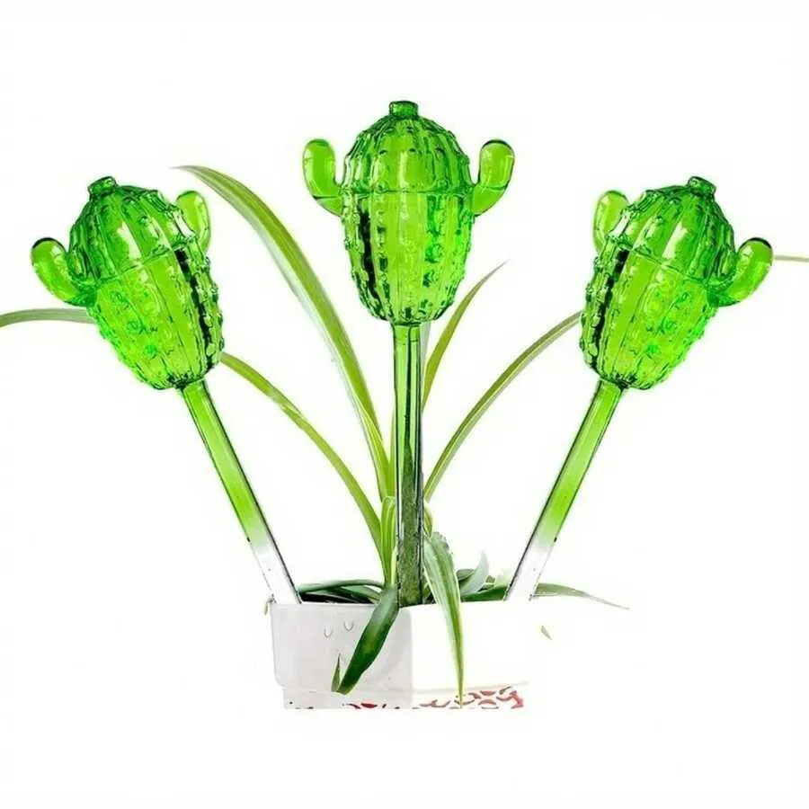 Immortal Shaped Automatic Drip Irrigation System Cactus Theme Styling For Indoor Potted Plant Waterer