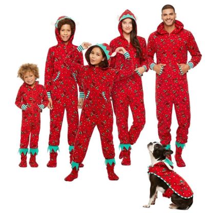 Elegant Family Matching Christmas Pajamas Set - Grafton Collection