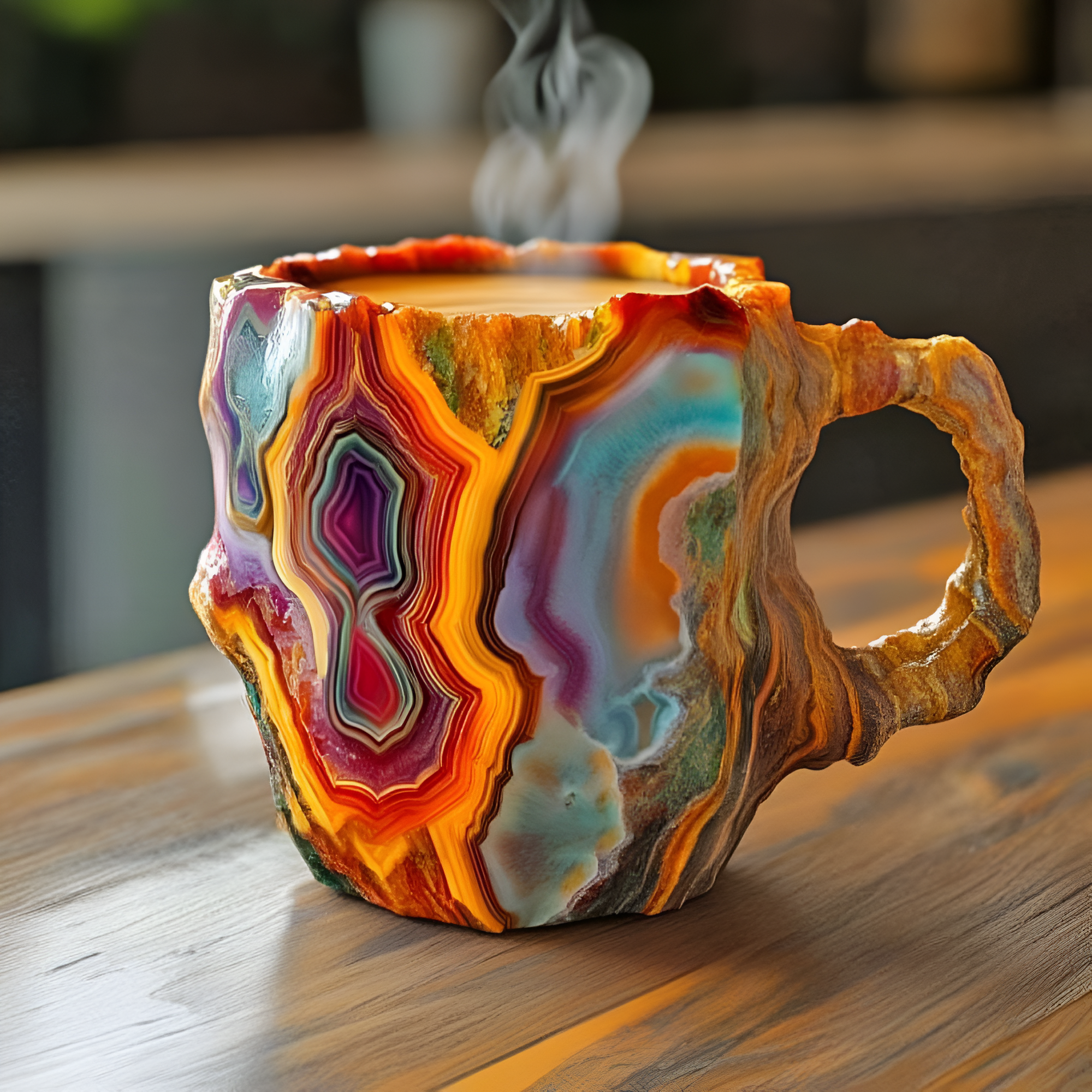 Mug with a Natural Stone Like Texture