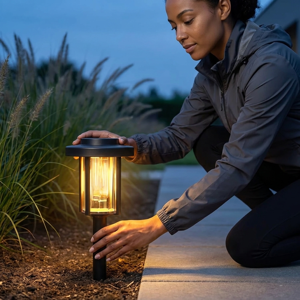 Solar Pathway Lights Outdoor With Warm White LED For Garden And Yard