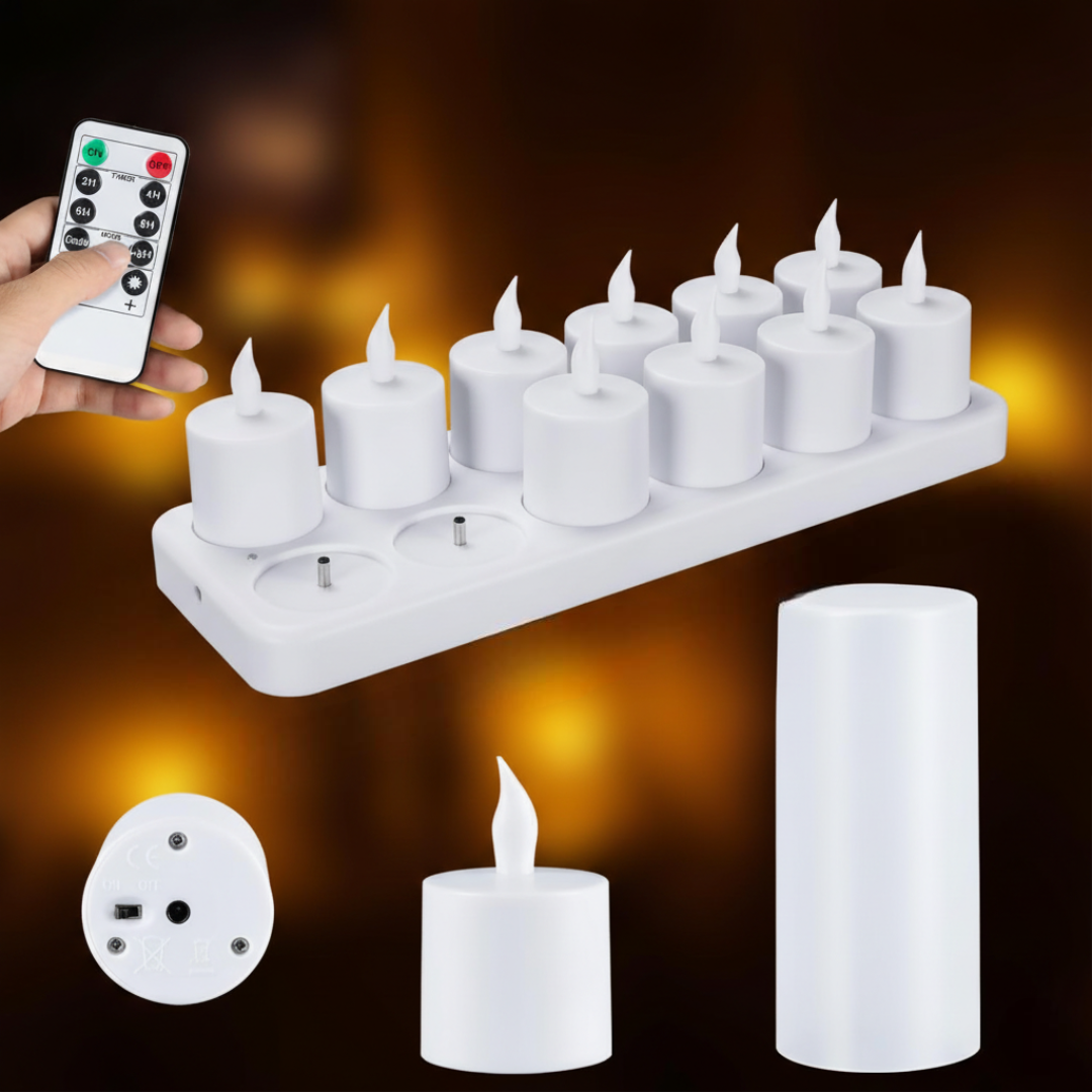12 pcs USB Rechargeable Flameless Candles