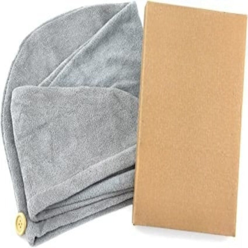 Microfiber Hair Towel, Wet Hair Wrap Turbans, Rapid Dry, Anti Frizz Curly Hair Products, Quick Drying Cap, Turban Hair Towels, Gym Salon Bath Shower - Grafton Collection