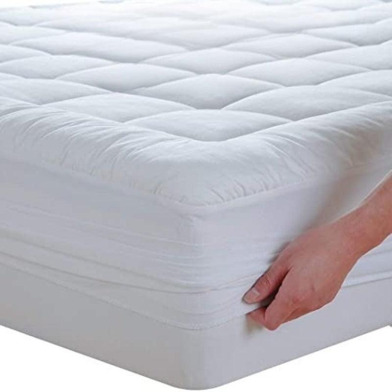 Mattress Pad Pillow Top Mattress Cover Quilted Fitted Protector Deep Pocket Cooling Topper - Grafton Collection