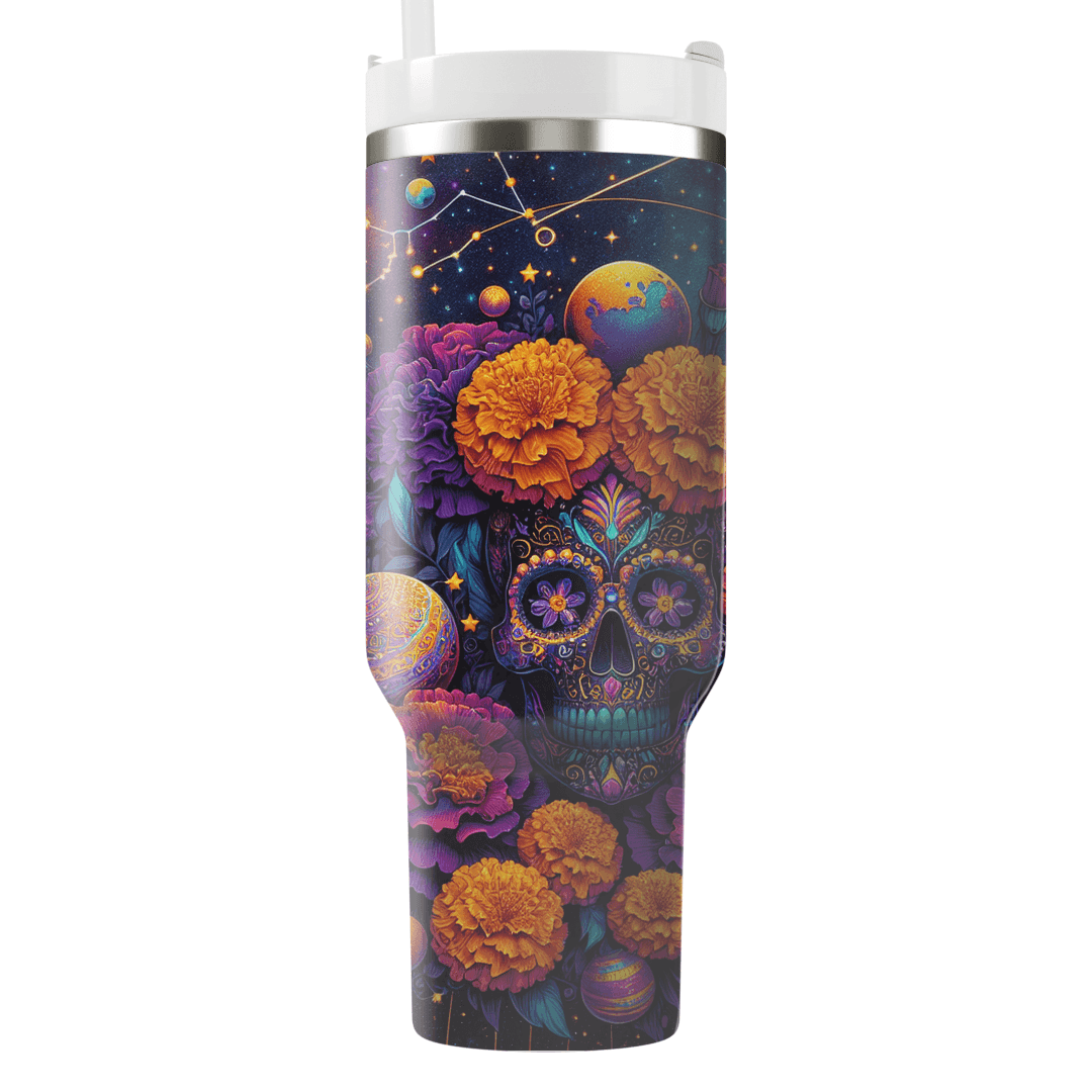 Cosmic Dia De Los Muertos Tumblers With Lids