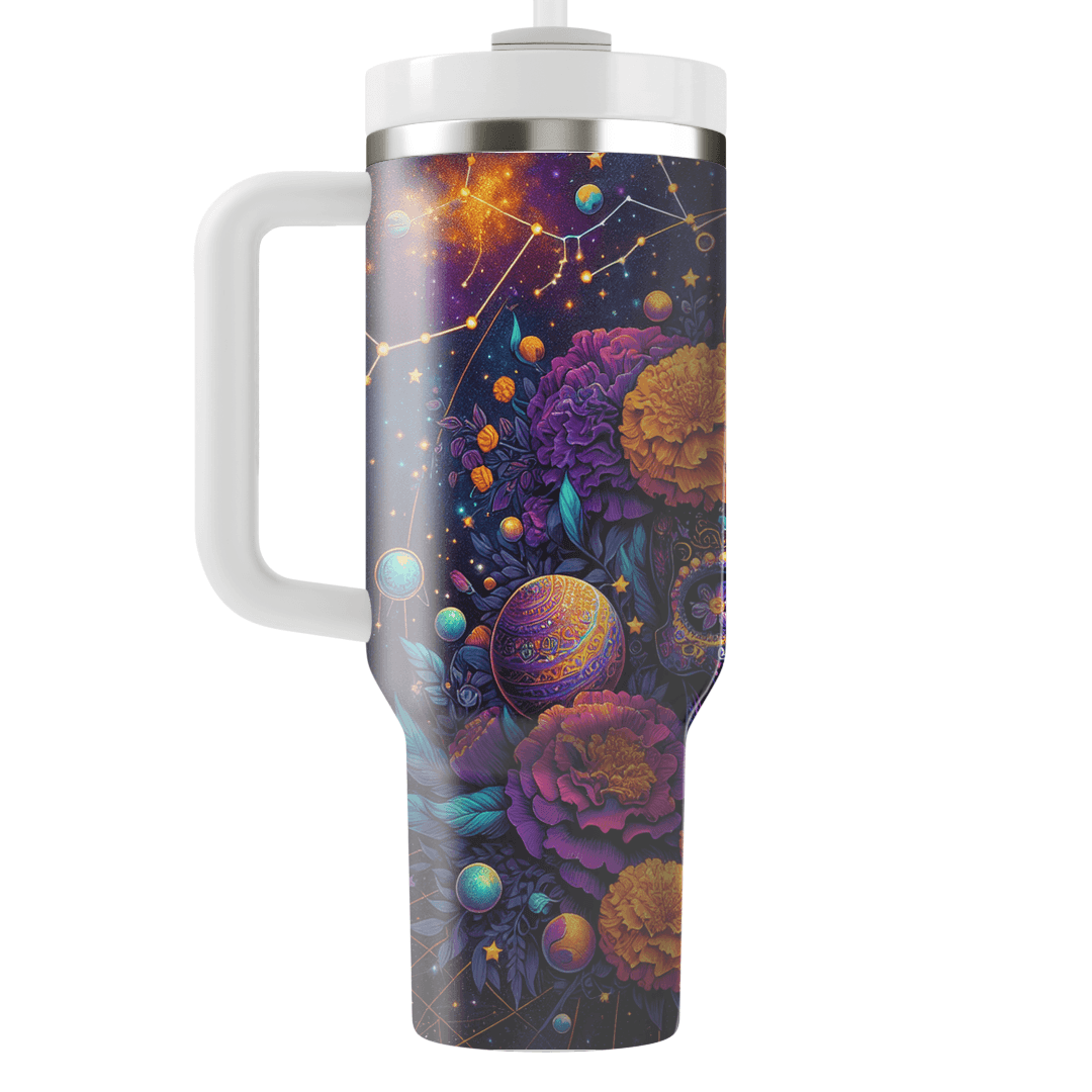 Cosmic Dia De Los Muertos Tumblers With Lids
