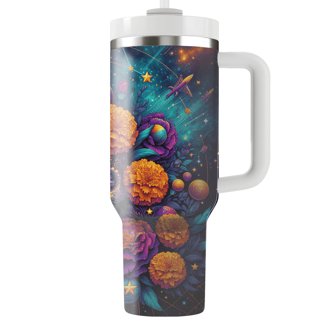 Cosmic Dia De Los Muertos Tumblers With Lids
